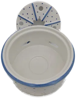 Gmundner Keramik Stövchen blaue Tupfen  - Bild 2