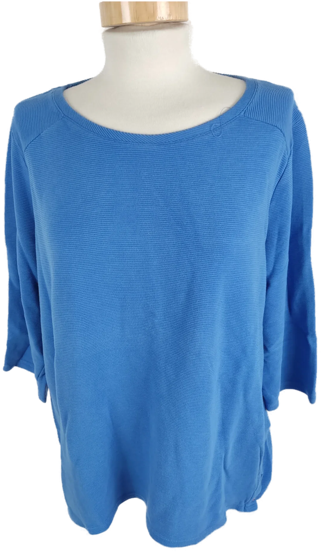 Pullover "Cecil", dreiviertelarm mit Rundhalsausschnitt, blau, Größe XL – Bild 1