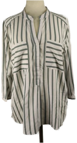 Damenbluse Vero Moda Creme Gestreift | Sommerleicht - Bild 1