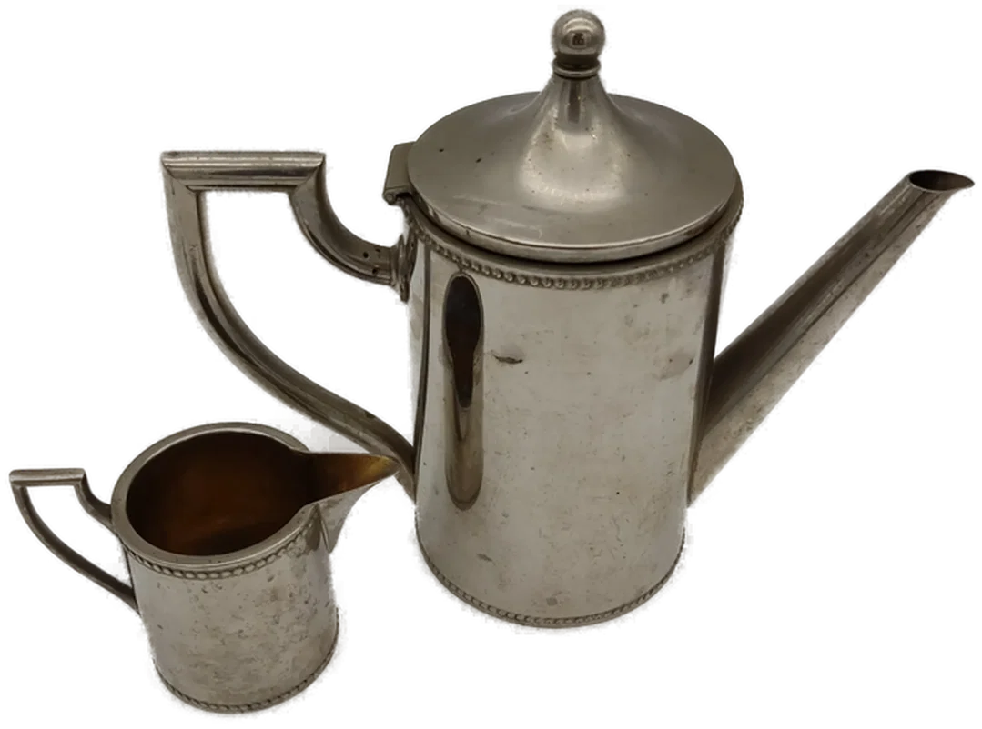 alte Tee und Milch-Kanne Metall – Bild 4