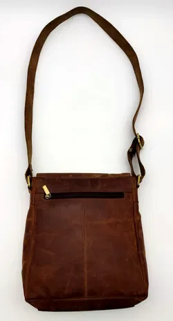 L&B Herren Leder Umhängetasche, braun - Bild 2