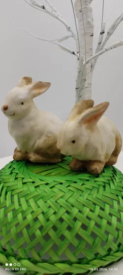 Keramik Hase-Set Ostern Pastellfarben | Frühlingszauber - Bild 2