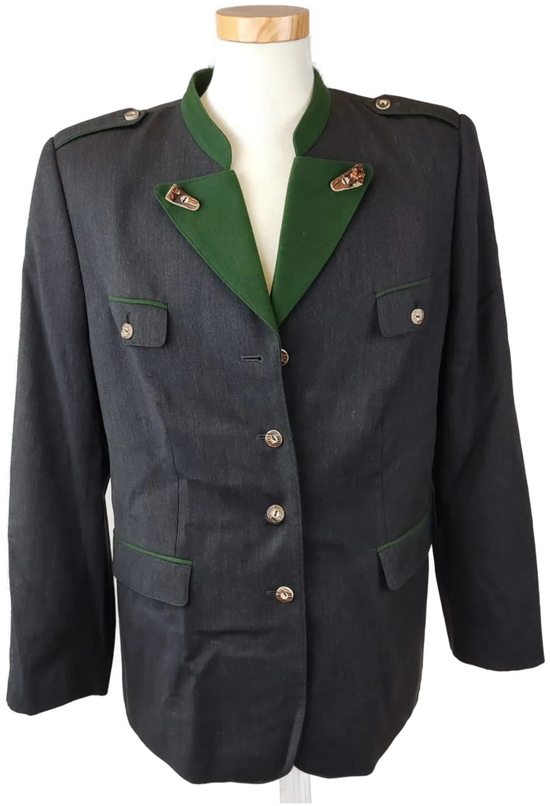 Kaiseralm Herrentrachtensakko grau, grün - XL - Bild 1