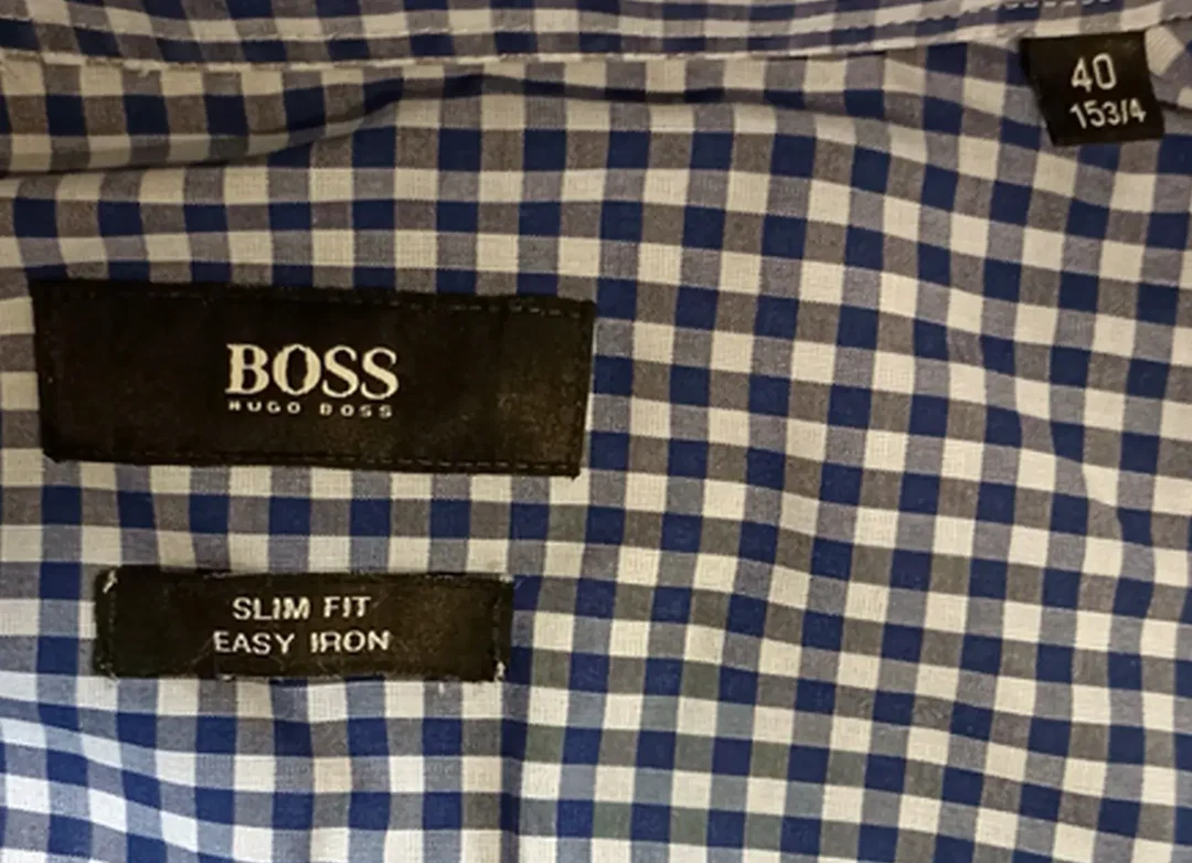 Hugo Boss Herrenhemd blau/weiß Gr. 40 – Bild 4