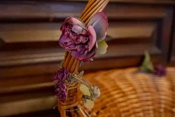 Großer Weidenkorb mit Henkel, Ø 54 cm, XXL Dekokorb, Naturgeflecht - Bild 2