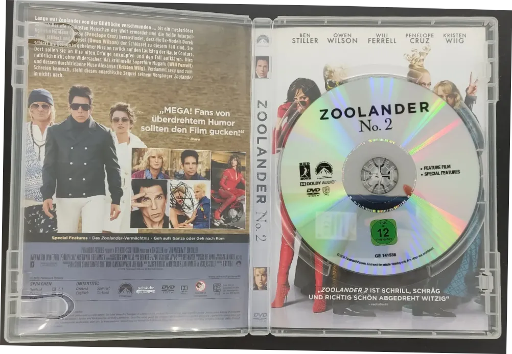 DVD "ZOOLANDER No.2" mit Ben Stiller und Owen Wilson – Bild 3