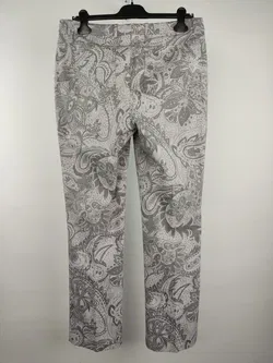 Madeleine Damen-Stretchjeans grau geblümt - 42 / XL - Bild 2