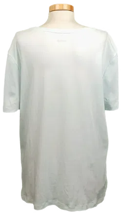 Marc Cain Damen T-Shirt weiß gemustert mit Pailletten Gr. XL - Bild 2