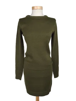 Brave Soul Damen Pulloverkleid, oliv - Gr. XS - Bild 1