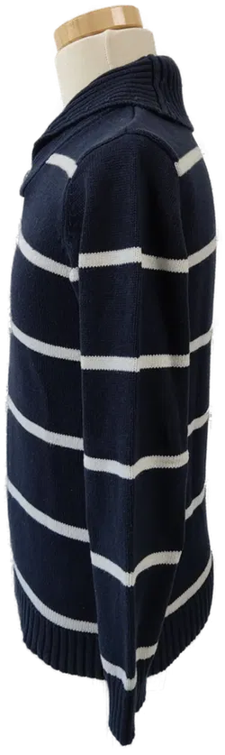 Division Kinder Pullover (J) blau weiß gestreift - 128 - Bild 2