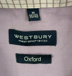 C&A Westbury Herrenhemd weiß/lila Gr. M – Vorschau 3