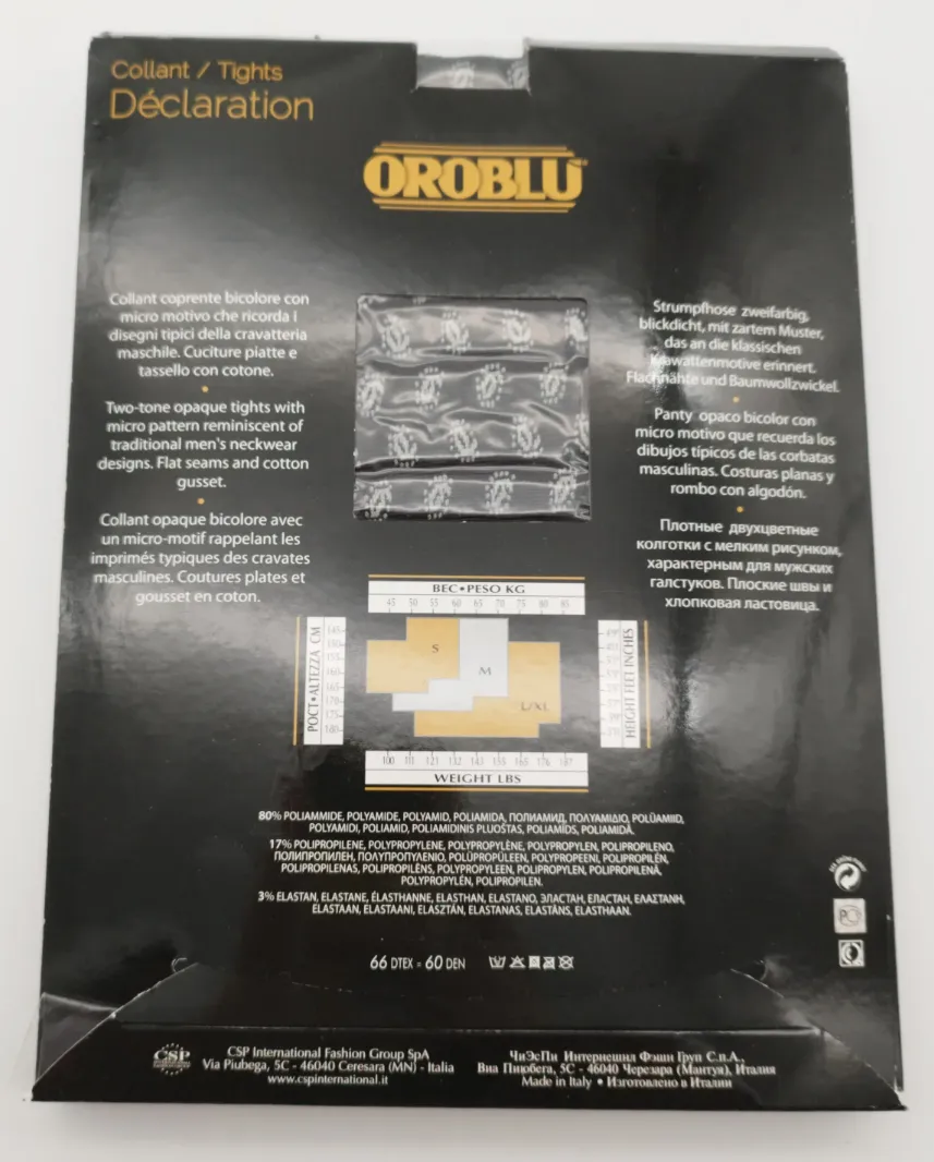OROBLU Declaration Tights - Gr. DEN60 / Schwarz – Bild 2