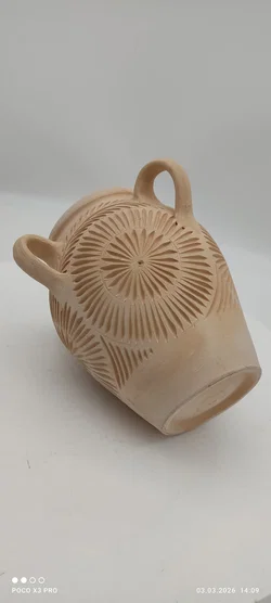 Terrakotta Vase Sonstige Unlasiert Creme | Wie Neu - Bild 2