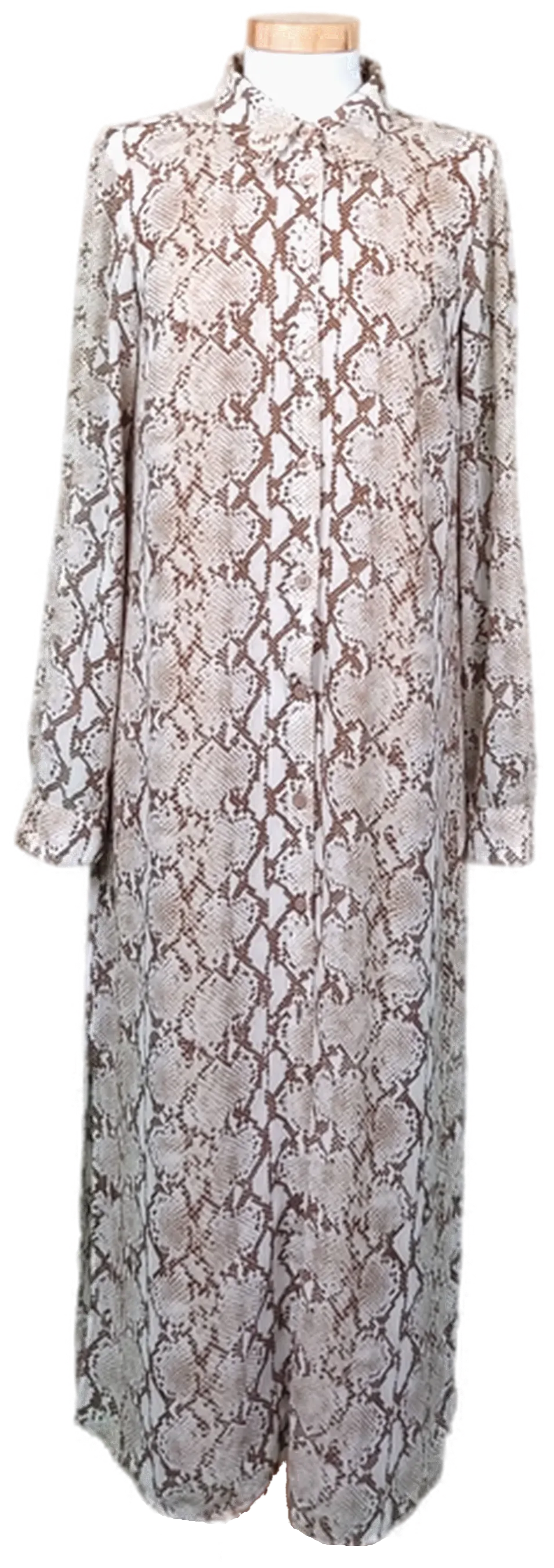 Michael Kors Maxikleid schlangenoptik braun/beige Gr. XS – Bild 1