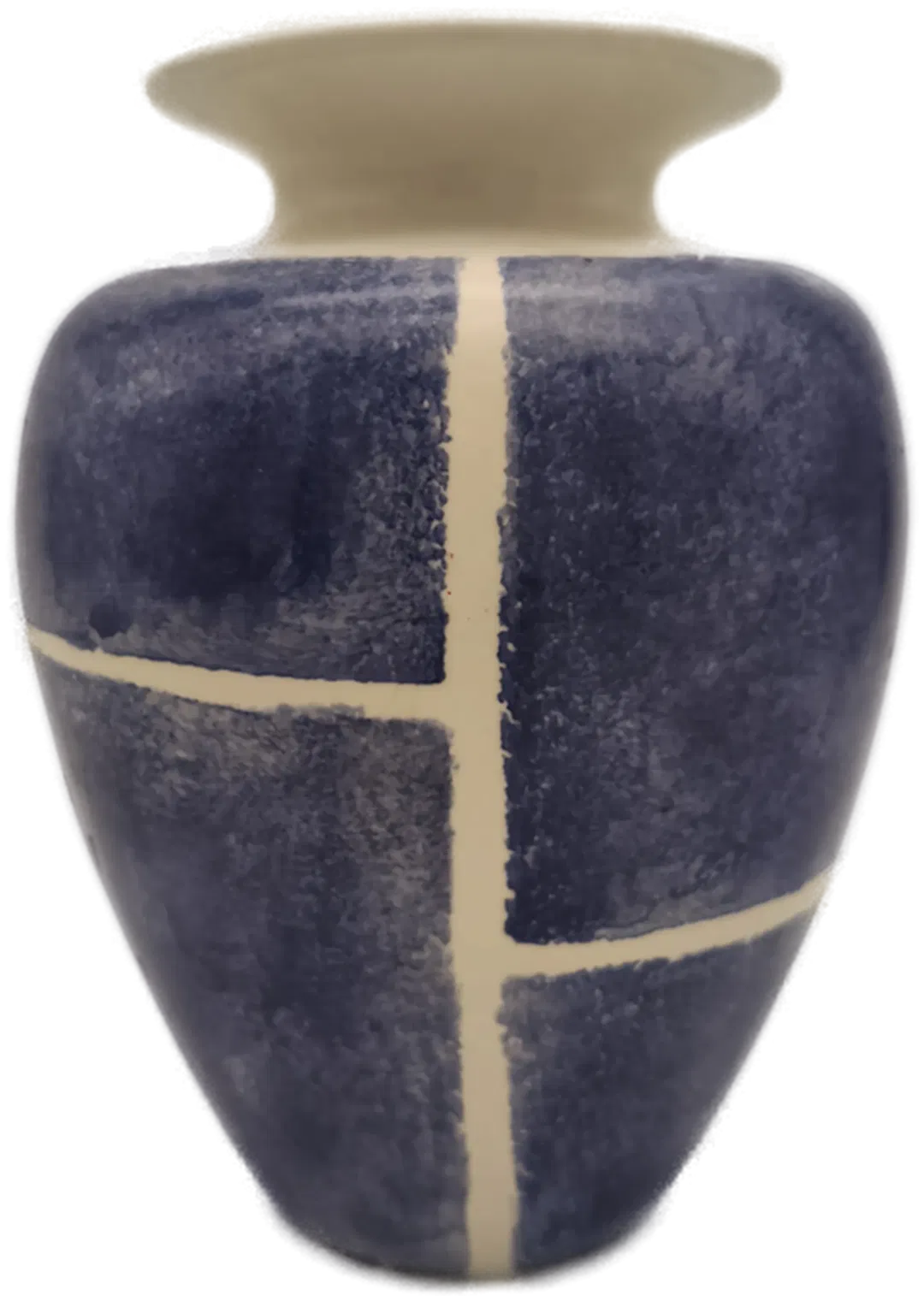Vase blau/weiß Keramik - Bild 1