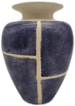 Vase blau/weiß Keramik - Bild 1