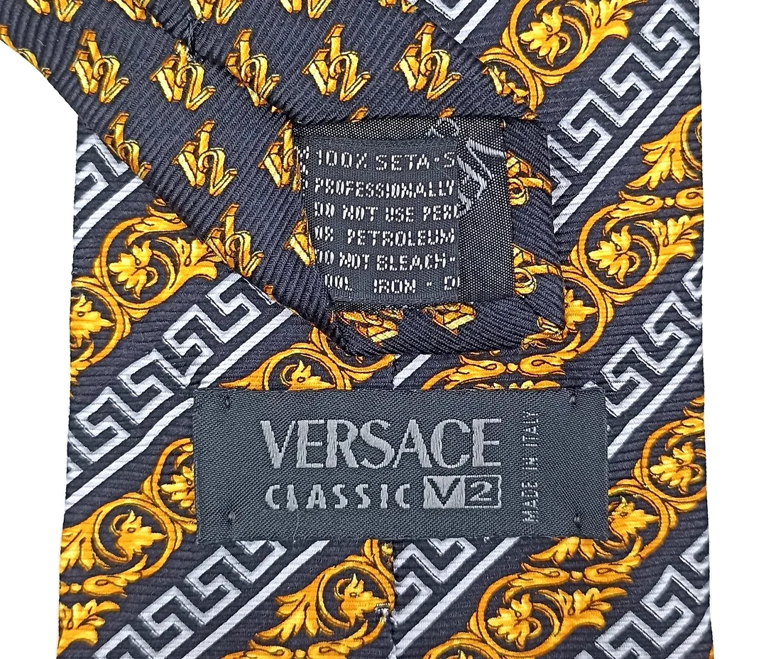 Versage Herren Seidenkrawatte gemustert – Bild 3
