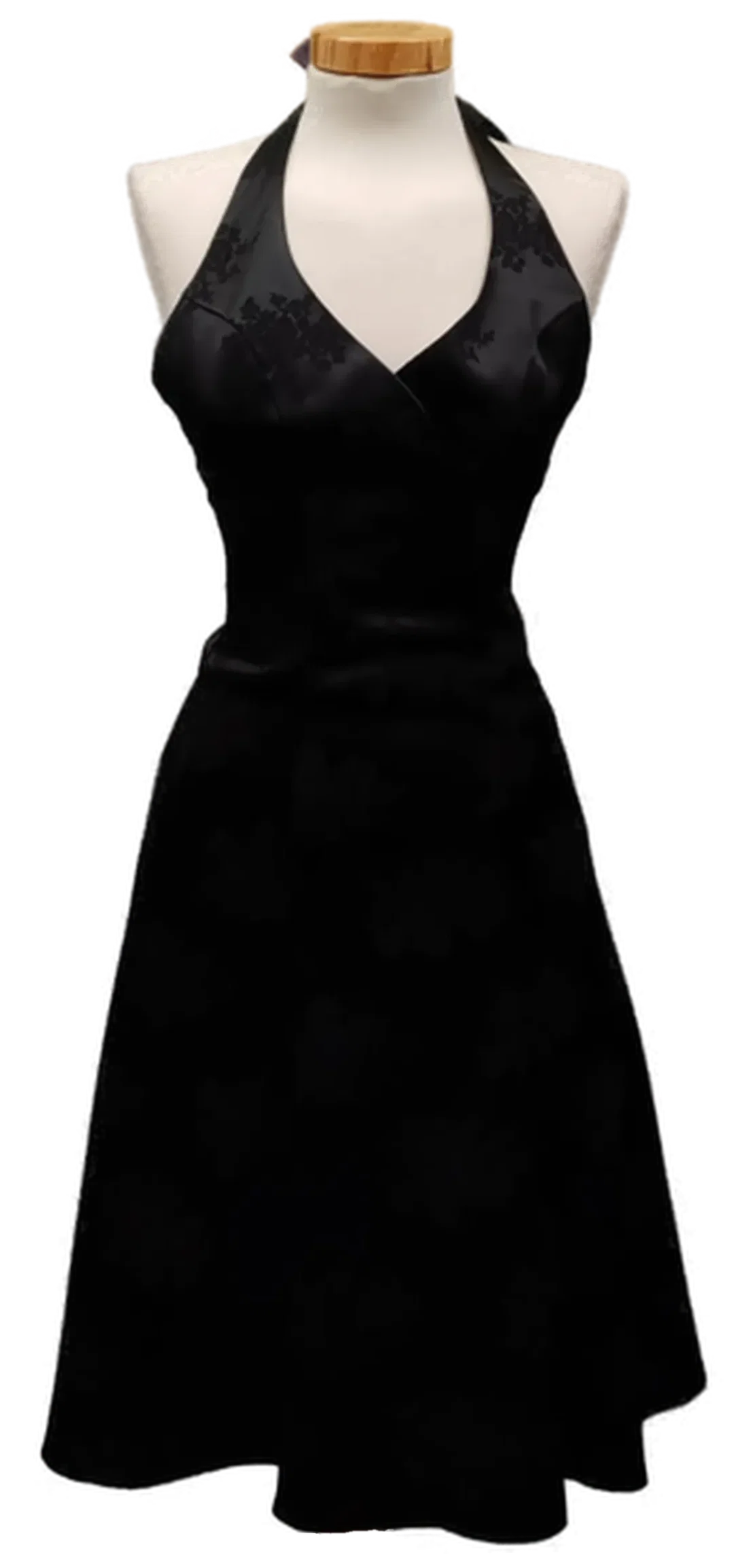 Orsay Damen Satin-Minikleid schwarz mit floralen Stickereien Gr. XXS - Bild 1