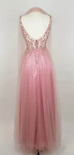 Mascara Ballkleid Rosa mit Steinen inkl. Schal - EU 34 / 100% Polyester - Bild 2