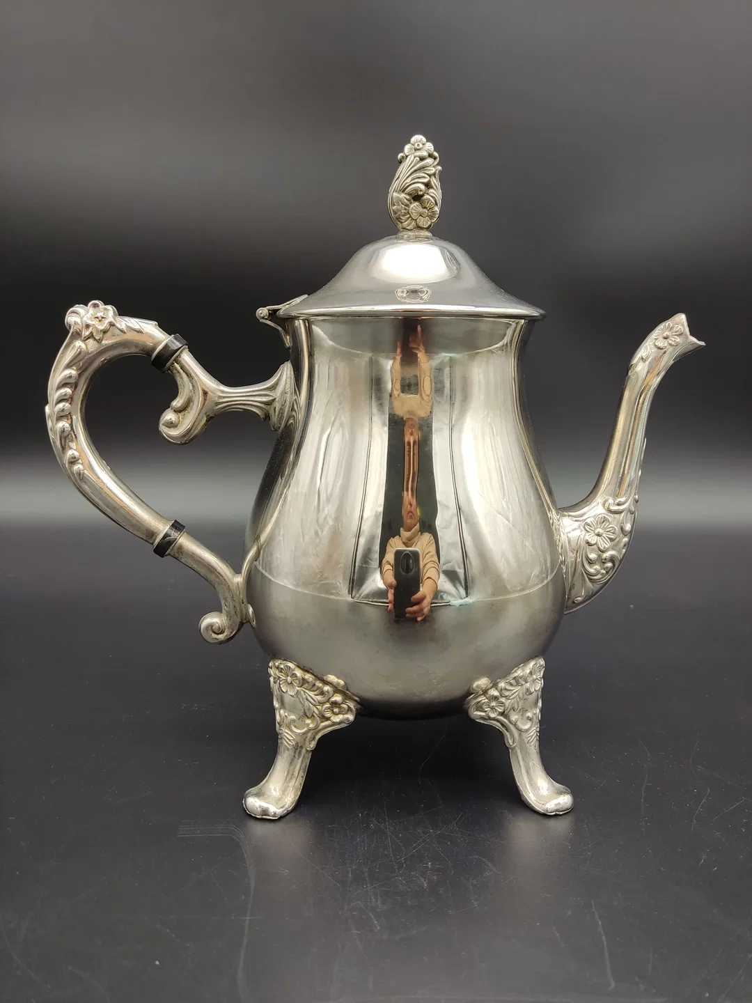 Vintage Kaffeekanne/Teekanne versilbert - EP BRASS  – Bild 2