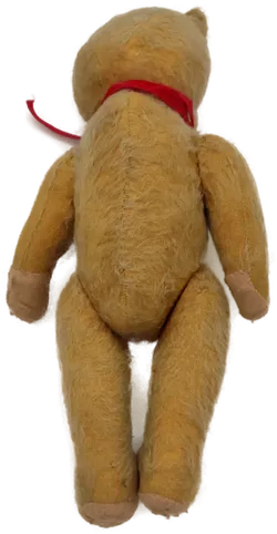 Vintage Teddybär hellbraun mit roter Schleife - Bild 8