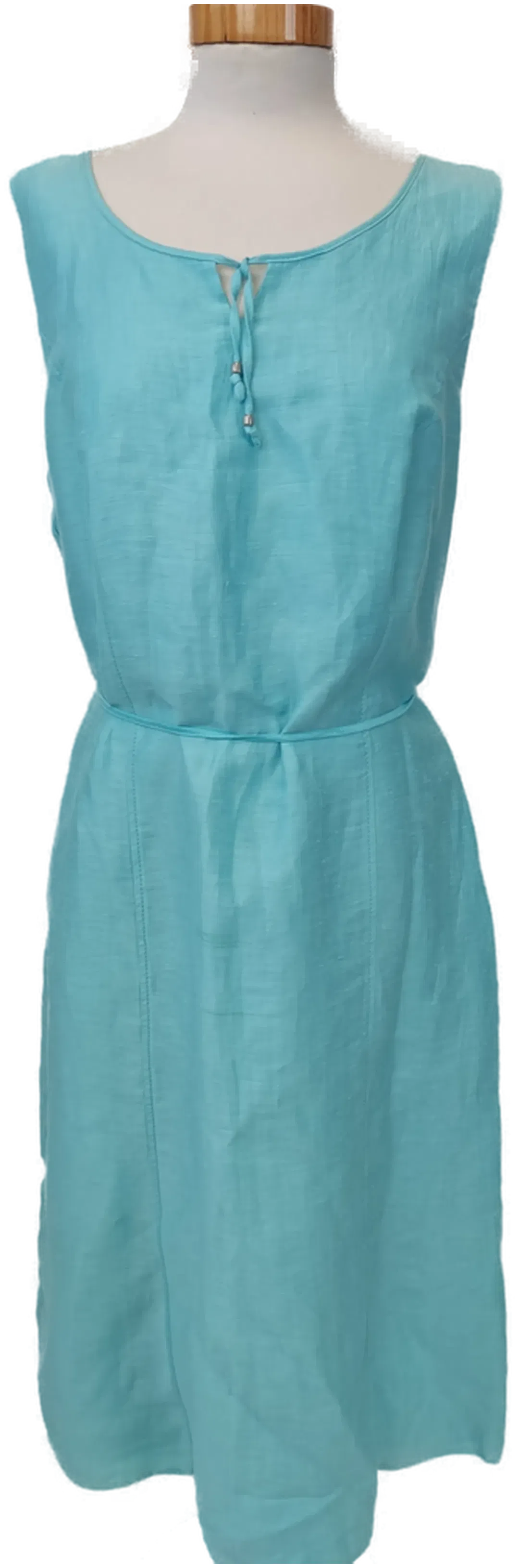 GERRY WEBER Damen Leinenkleid mit Bindegürtel türkis - 44 - Bild 1