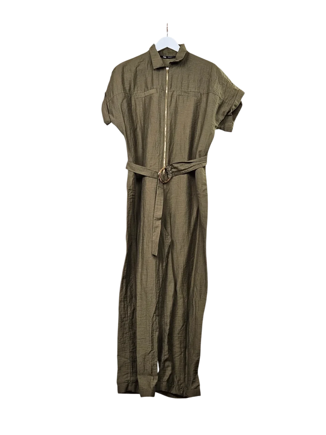 ZARA Damen Jumpsuit, oliv-grün - Gr. M / 38 - Bild 1