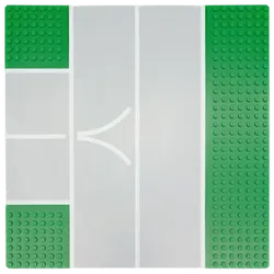 LEGO Grundplatte mit Straße 32 x 32 Noppen grün - Bild 1