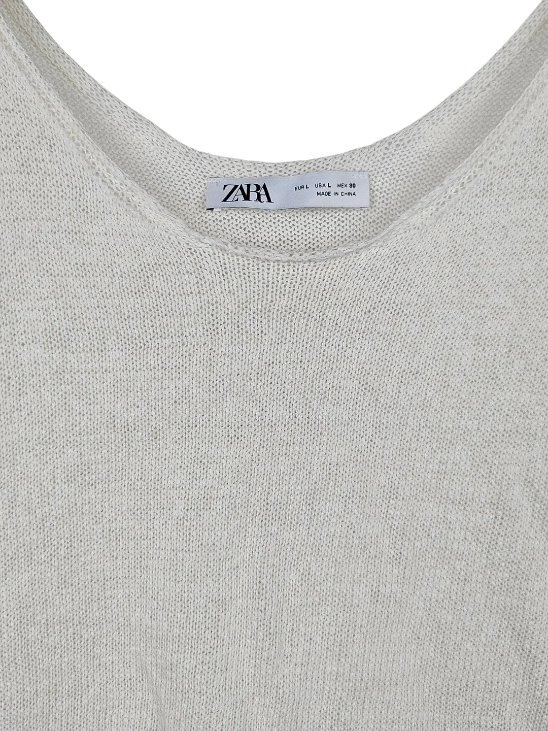 ZARA Damen Sticktop, creme - Gr. L  – Bild 3