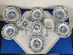 Blue Danube mit Zwiebelmuster Japan Porzellan Essgeschirr-Set 14-tlg. | Festliche Stimmung - Bild 5