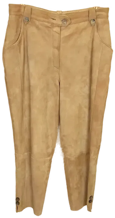 Meico Landhaus Look Herren Hose Rauleder beige Gr. 44 - Bild 1