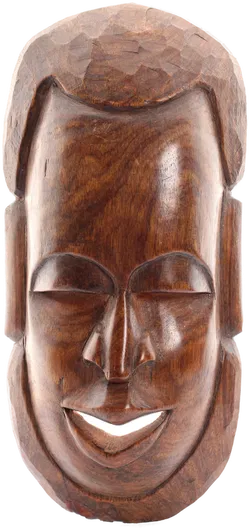 Afrikanische Holzmaske – handgeschnitzt – Wandmaske – ca. 34,5 cm - Bild 1