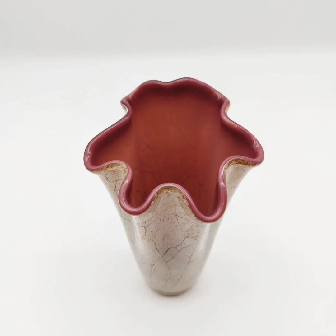 Vase, Glashütte Jozefina Krosno Mundgeblasen | Polnisches Unikat – Bild 3