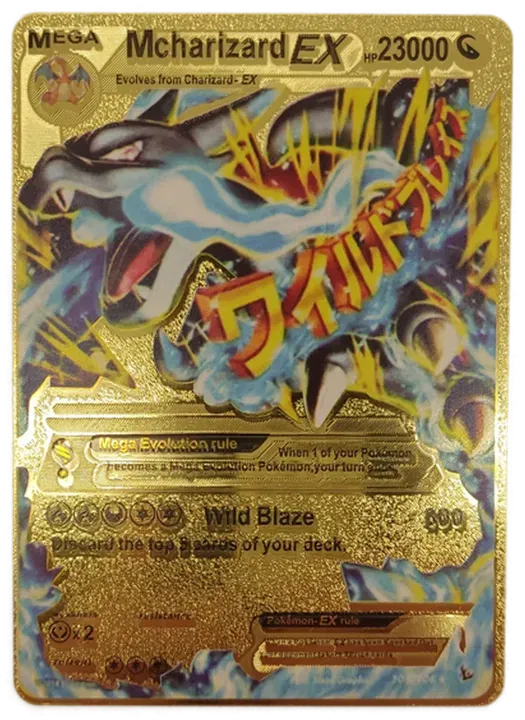 Pokémon Sammelkarte Goldfolie Mega Mcharizard EX - Bild 1