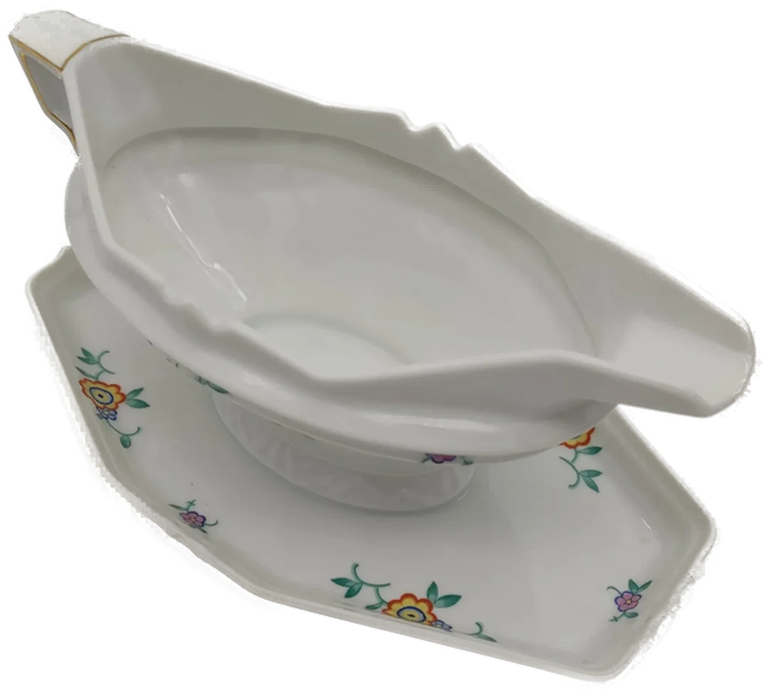 K&A Krautheim Selb Bavaria Sauciere Porzellan, B/ 23 cm – Bild 3