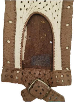Vintage Autohandschuhe - braun/creme / ca. 21cm - Bild 3