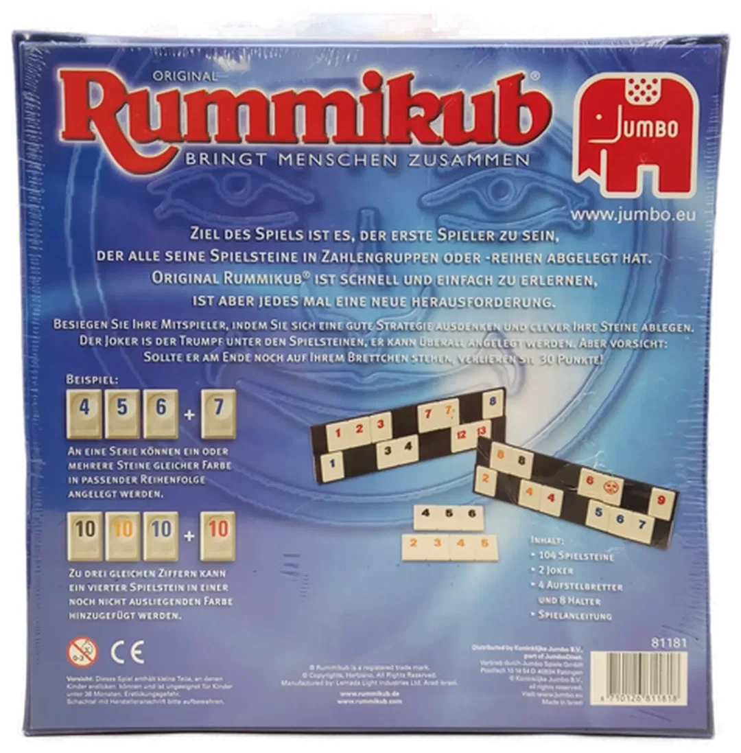 Jumbo Original Rummikub – Das klassische Zahlenablegespiel (OVP) – Bild 3
