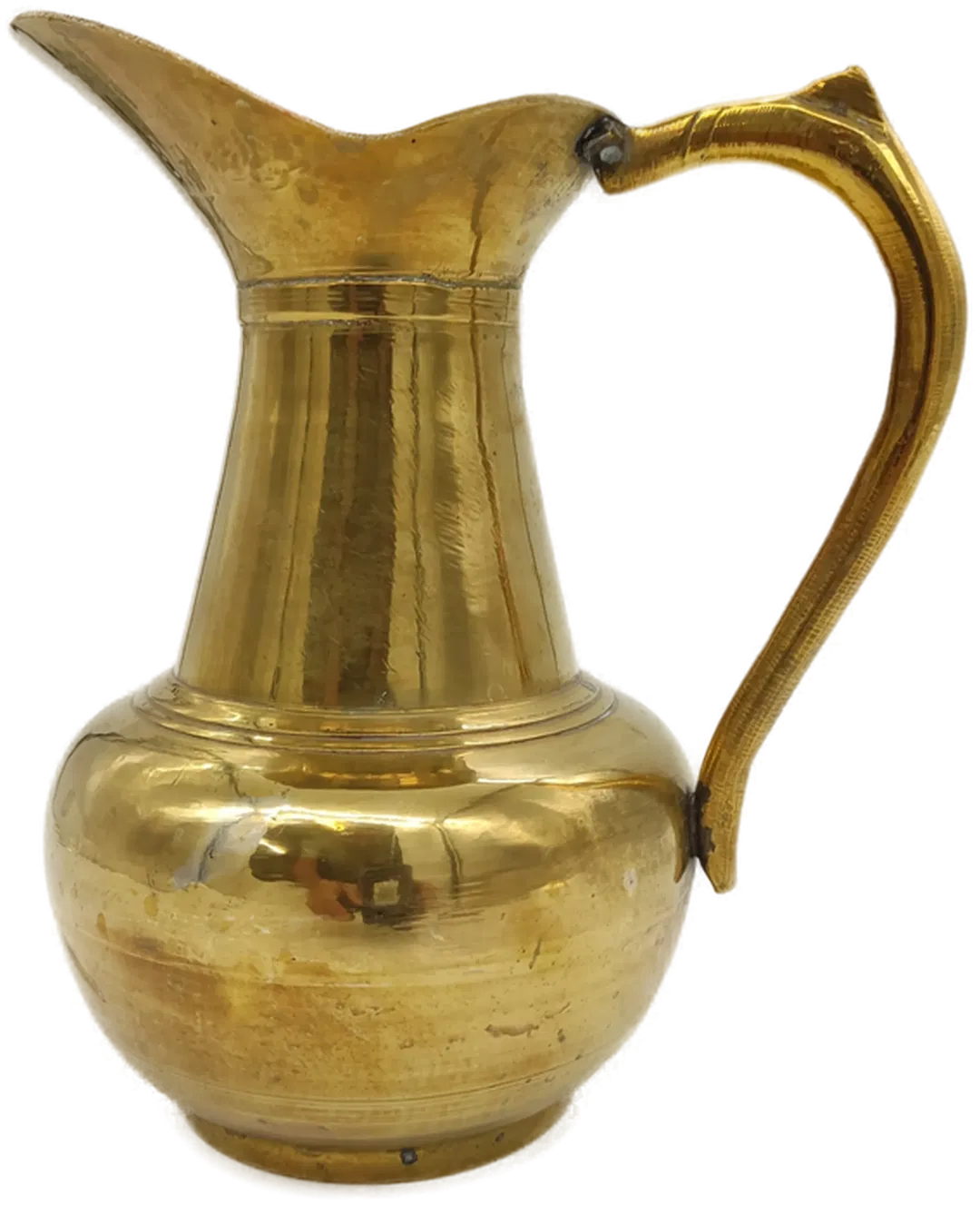 Jugendstil(?) Krug aus Messing mit Henkel - 22cm Vintage - Bild 3
