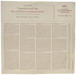 Vinyl LP - Max Reger - Variationen und Fuge über ein Thema von Mozart op. 132 - Bild 2