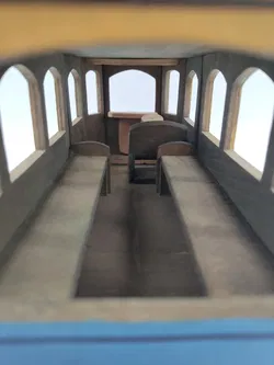 Vintage Holzbus und Straßenbahn per Hand gefertigt  - Bild 7