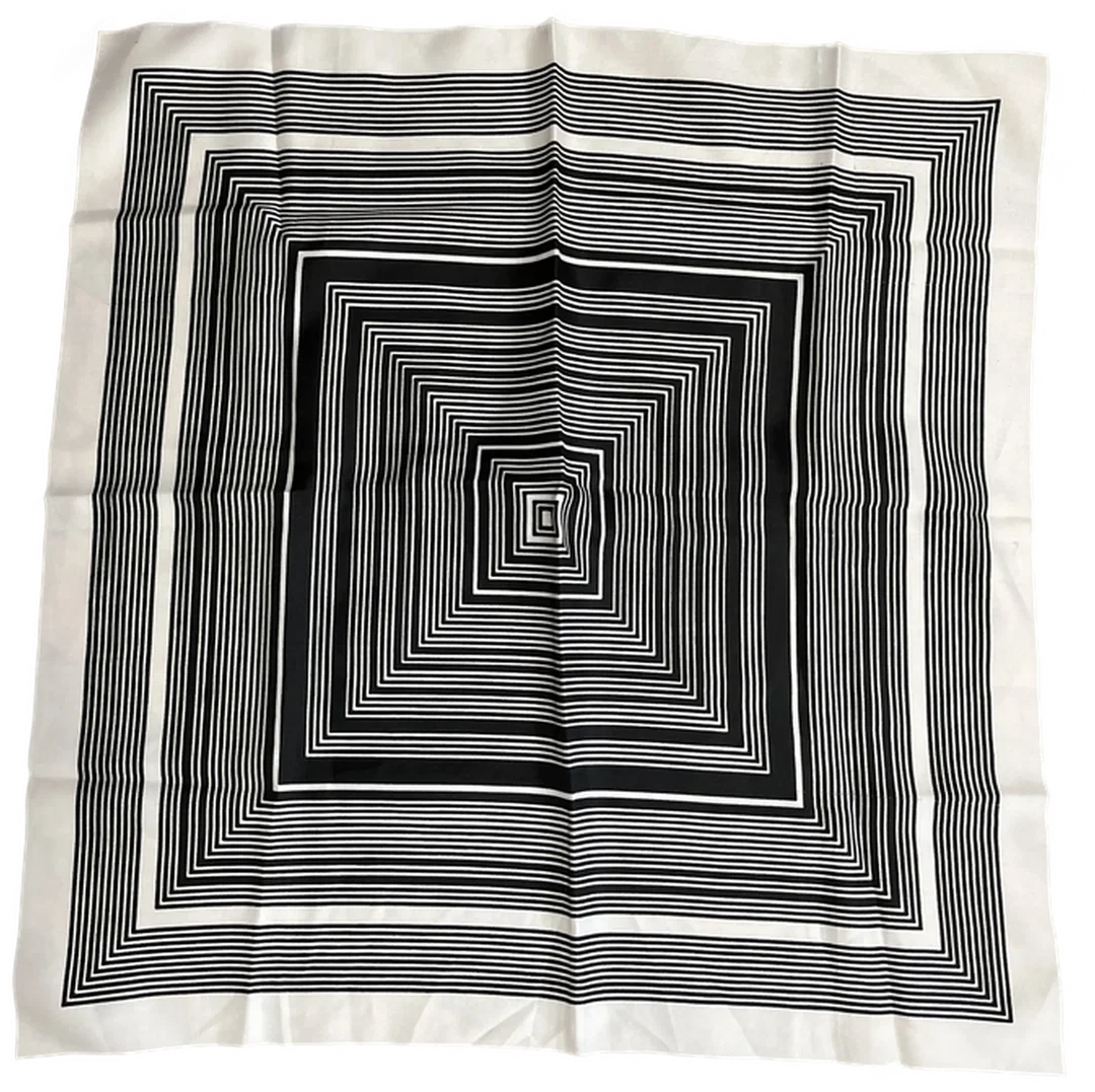 Tuch schwarz weiß 70 x 70 cm – Bild 2