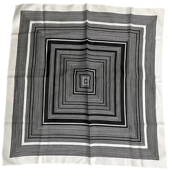 Tuch schwarz weiß 70 x 70 cm - Bild 2