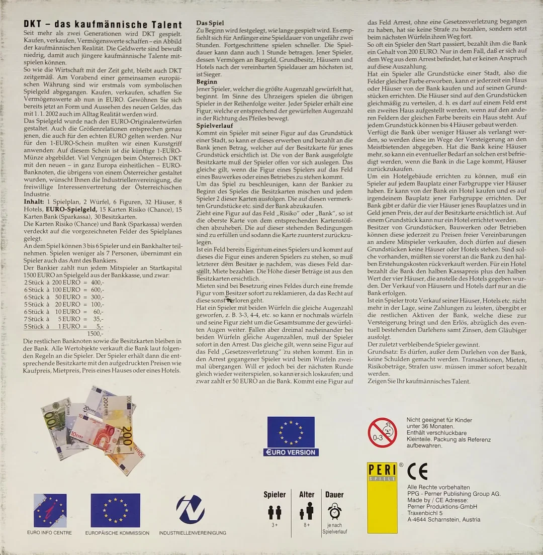 DKT Österreich Euro Version - Gesellschaftsspiel - Peri Spiele – Bild 2