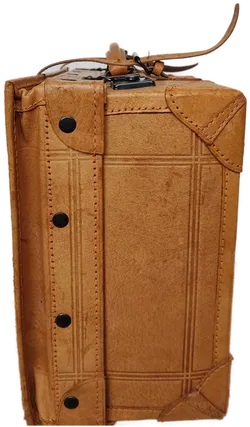Antik Lederkoffer Cognac Vintage - Bild 3