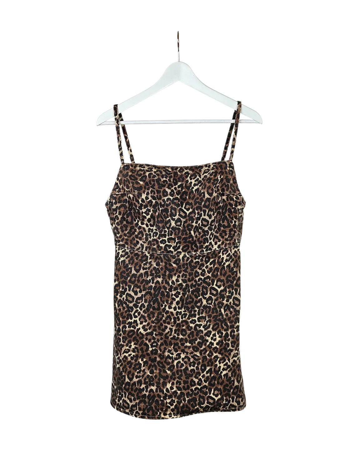 ZARA Damen Minikleid, braun Animal Print - Gr. M / 38 - Bild 1