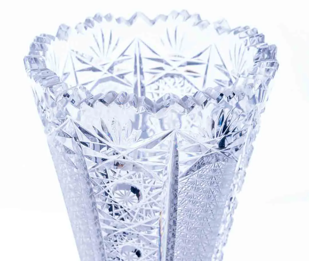 Kristallvase transparent, Blumenvase Höhe 27cm – Bild 2