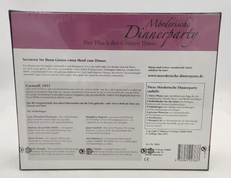 Blaubart Verlag - Mörderische Dinnerparty: Fluch der grünen Dame - Gesellschaftsspiel – Bild 2