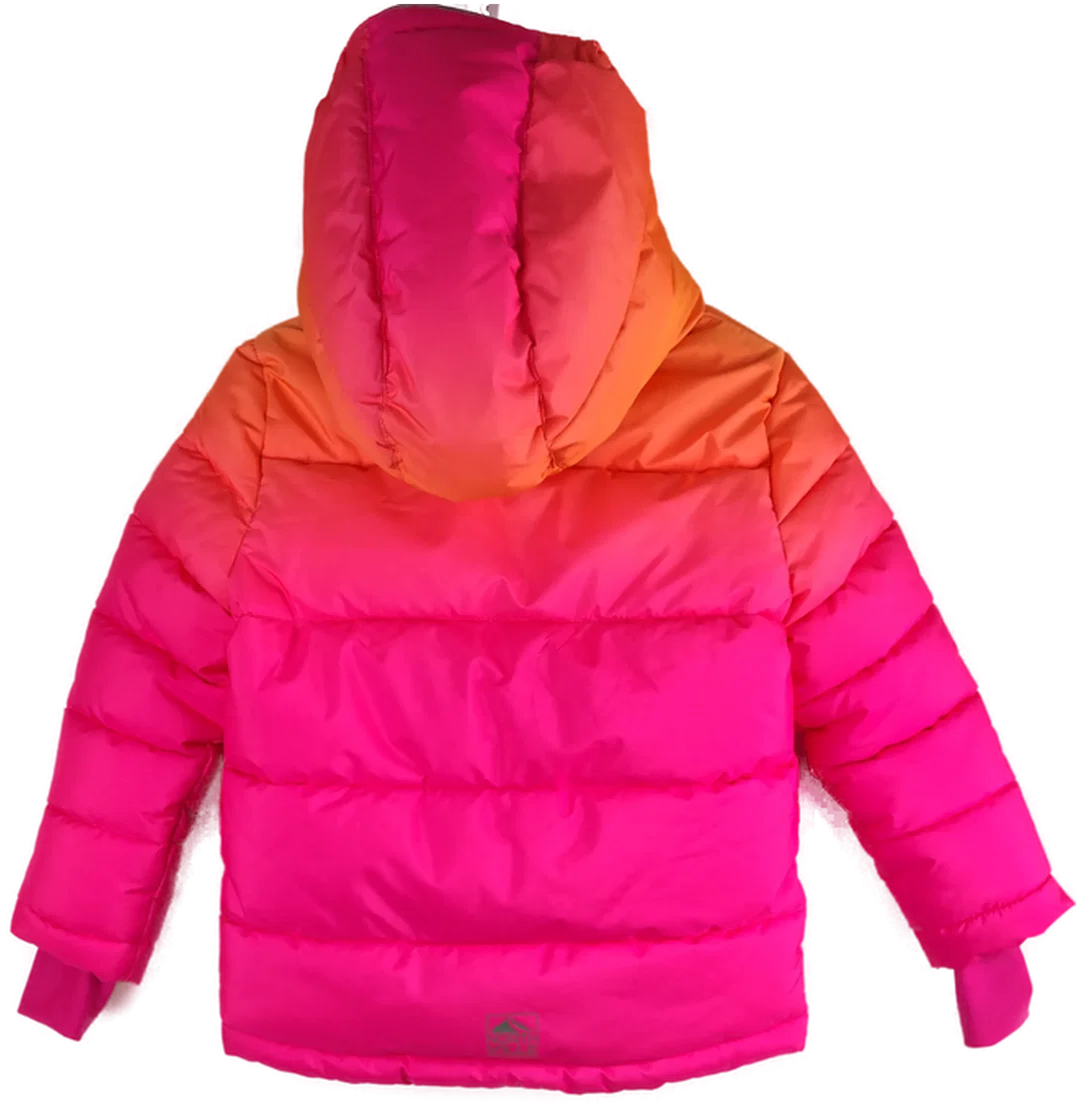 Kinder-Steppjacke Größe 110 Pink-Orange | Winterliebling – Bild 2