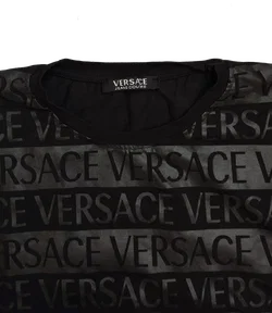 Versace Herren T-Shirt schwarz beschriftet mit Logo Gr. L - Bild 3