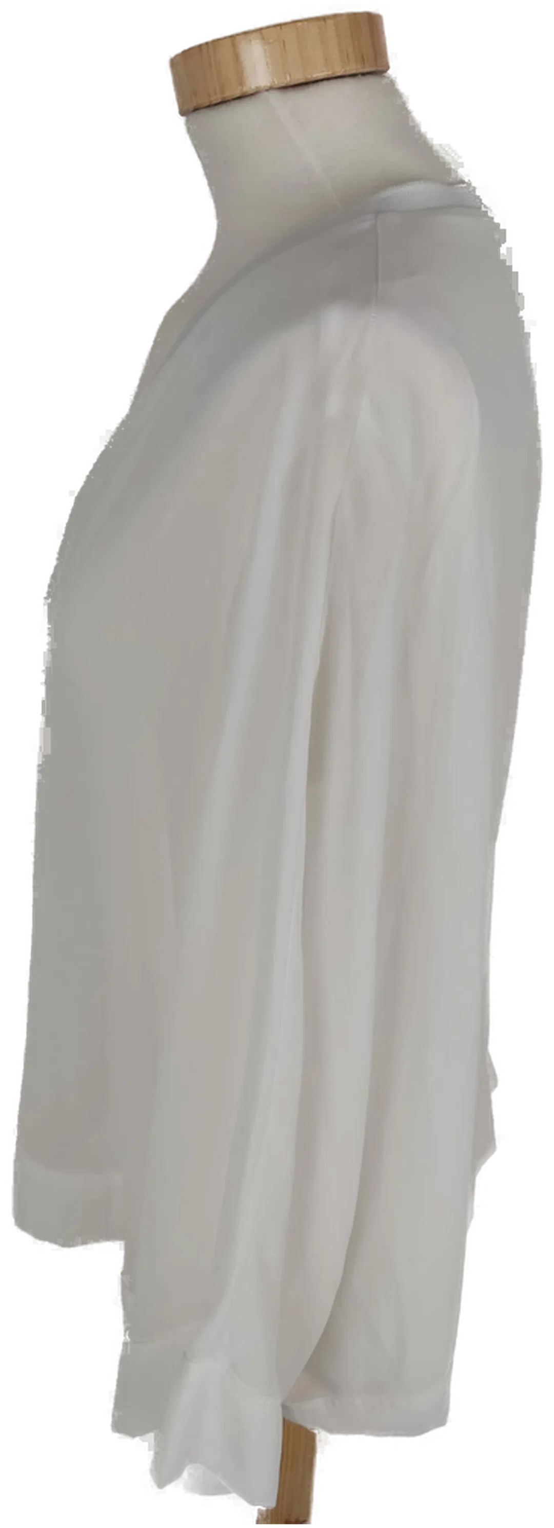 Bluse "Zara Woman", dreiviertelarm mit V-Ausschnitt, weiß, Größe L – Bild 2